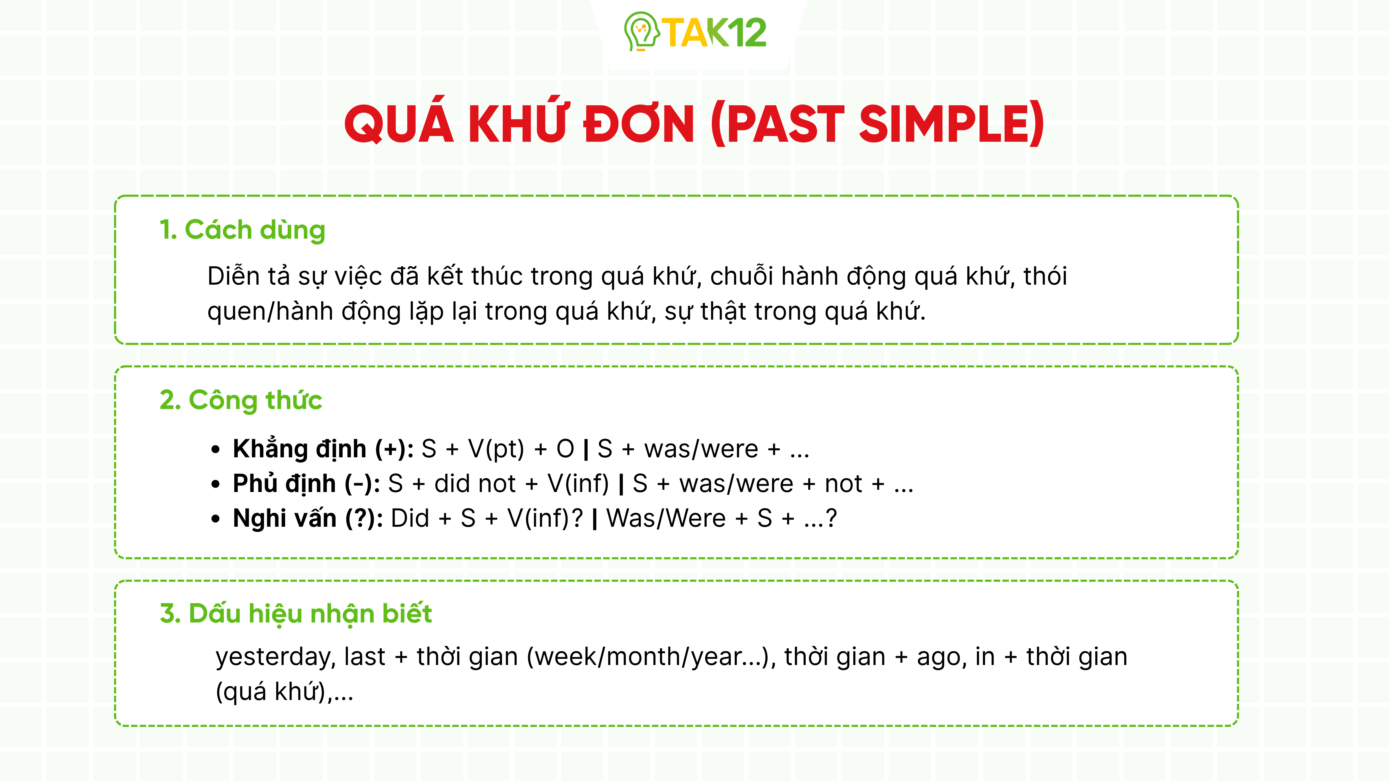 Thì quá khứ đơn - Past Simple Tense